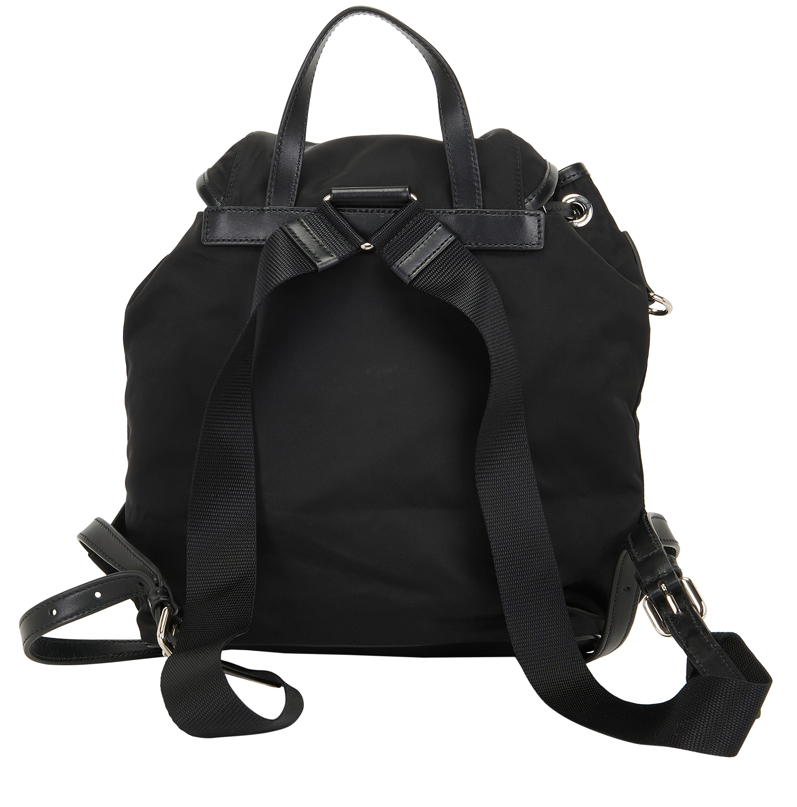 Small Tessuto Backpack, &pound;750, Handbags, Black, Nylon, Back view